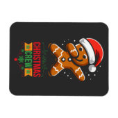 Gingerbread Dabbing Kerstmis Magneet (Horizontaal)