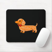 Gingerbread Dachshund Christmas Cute Weiner Dog  Muismat (Met muis)