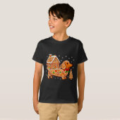 Gingerbread Dachshund Christmas Tree House Cookie  T-shirt (Voorkant volledig)