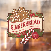 Gingerbread dagelijks vers gebakken raamsticker (Vel 2)
