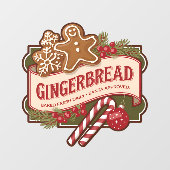 Gingerbread dagelijks vers gebakken raamsticker (Vel)