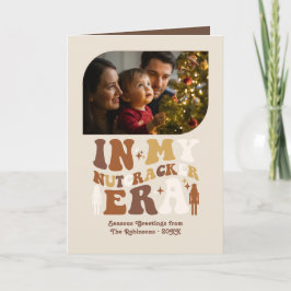 Gingerbread Dance Fun Retro Christmas Photos Feestdagen Kaart