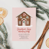 Gingerbread Decorating Kerstmis Party uitnodiging
