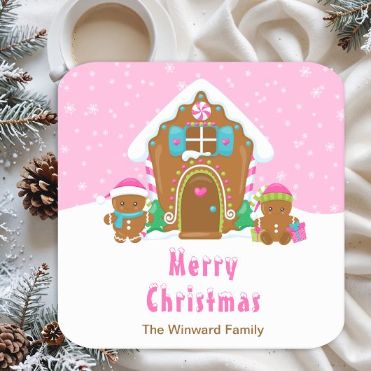 Gingerbread Decorating Party Helder Roze Kartonnen Onderzetters