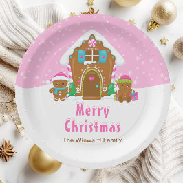 Gingerbread Decorating Party Helder Roze Papieren Bordje