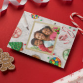 Gingerbread Decorting Photo Kerstmis Feestdagen Kaart
