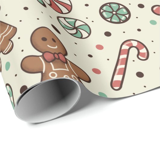 Gingerbread Delight Cadeaupapier (Rol Hoek)