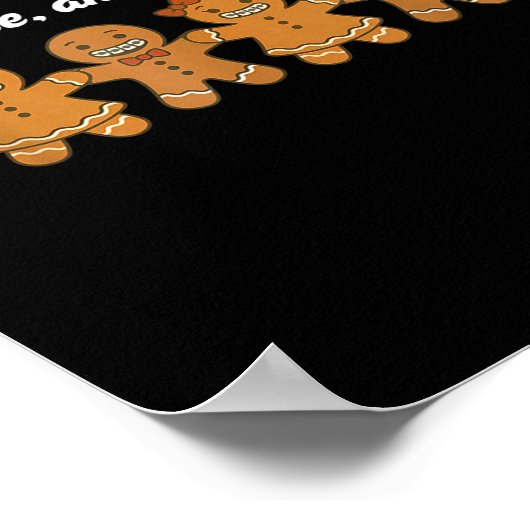 Gingerbread Dental Christmas Ortho Squad Orthodont Poster (Hoek)