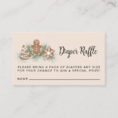 Gingerbread Diaper Raffle Baby Shower  Informatiekaartje (Voorkant)