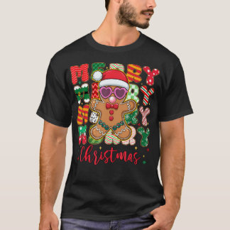 Gingerbread die Bubble Gum blaast Roze Zonnebril C T-shirt
