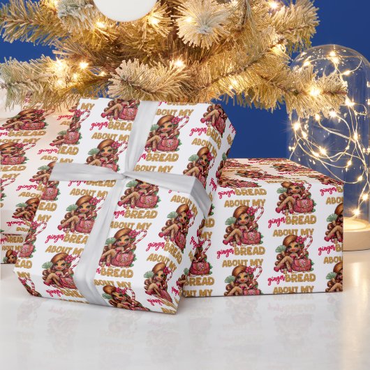 Gingerbread Diva Grappig Urban Christmas Cadeaupapier (Feestdagen)