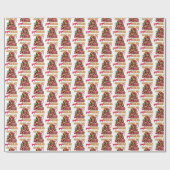 Gingerbread Diva Grappig Urban Christmas Cadeaupapier (Vlak)