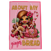 Gingerbread Diva Grappig Urban Christmas Medium Cadeauzakje (Voorkant)