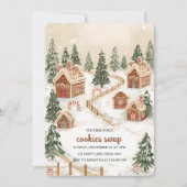 Gingerbread Dorp Cookie Ruilhandel Kaart (Voorkant)