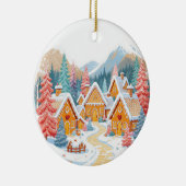 Gingerbread Dorpsornament Keramisch Ornament (Rechts)