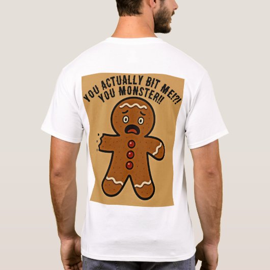 Gingerbread Drama Duo: Bite Me T-shirt (Achterkant)