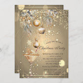 Gingerbread Drink  Balls Company Christmas Kaart (Voorkant / Achterkant)