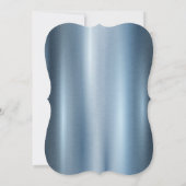 Gingerbread Drink Bow Blue Metallic Christmas Kaart (Achterkant)