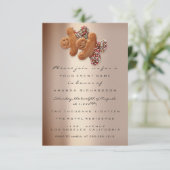 Gingerbread Drips Rose Gold Kerstavond Kaart (Staand voorkant)