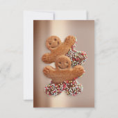 Gingerbread Drips Rose Gold Kerstavond Kaart (Achterkant)