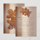 Gingerbread Drips Rose Gold Kerstavond Kaart (Voorkant / Achterkant)
