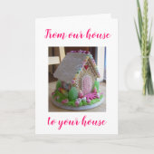 GINGERBREAD EASTER HUUSE GREETTEN UIT DE VS FEESTDAGEN KAART (Voorkant)