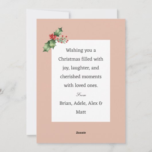 Gingerbread Eenvoudig Op Maat Familie Foto Doe-Het Feestdagenkaart (Achterkant)