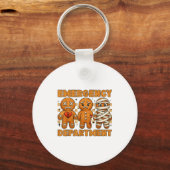 Gingerbread Emergency Department Christmas Nurse D Sleutelhanger (Voorkant)
