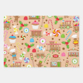 Gingerbread en Candy Cane Inpakpapier Vel (Voorkant 2)