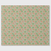 Gingerbread en Holly Branches GROENE Wikkelpapier Cadeaupapier (Vlak)