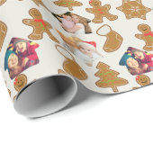 Gingerbread en kerstfoto's cadeaupapier (Rol Hoek)