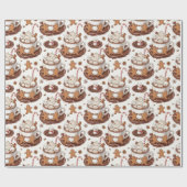 Gingerbread en Marshmallow Mok Cadeaupapier (Vlak)