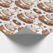 Gingerbread en Marshmallow Mok Cadeaupapier (Hoek)