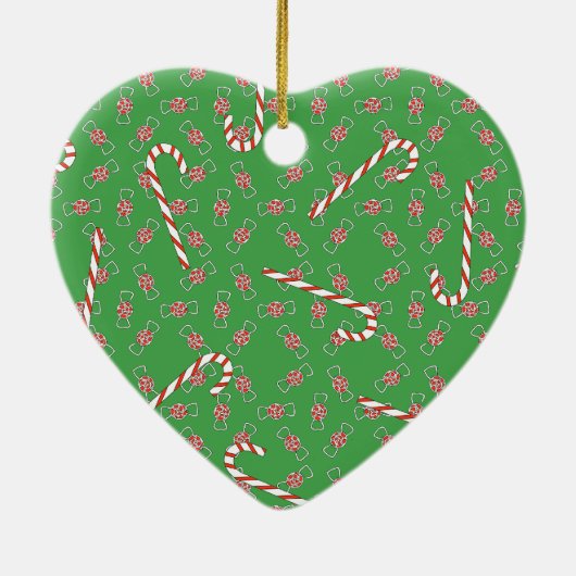 Gingerbread Familie Hart Kerstboom Ornament (Achterkant)