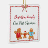 Gingerbread Familie Keramisch Ornament (Rechts)