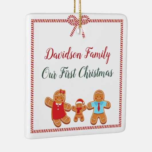 Gingerbread Familie Keramisch Ornament (Rechts)