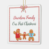 Gingerbread Familie Keramisch Ornament (Links)