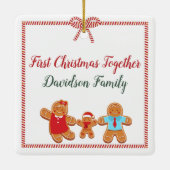 Gingerbread Familie Keramisch Ornament (Achterkant)