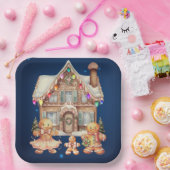 Gingerbread Familie Papieren Bordje (Feest)
