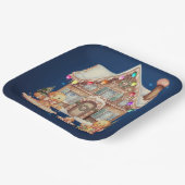 Gingerbread Familie Papieren Bordje (Gebogen)