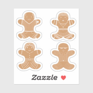 Gingerbread Familie sticker pack