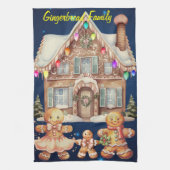 Gingerbread Familie Theedoek (Verticaal)
