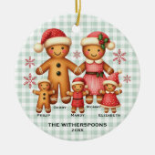 Gingerbread familie van vijf Ornamenten (Voorkant)