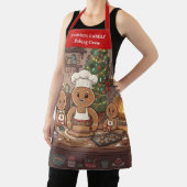 Gingerbread Family Holiday Apron Schort (Insitu)