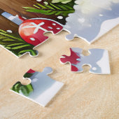 Gingerbread Family Snowy Christmas Scene Legpuzzel (Zijkant)