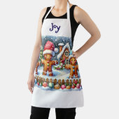 Gingerbread Family Snowy Christmas Scene Schort (Insitu)