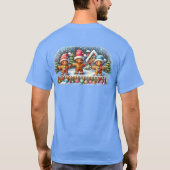 Gingerbread Family Snowy Christmas Scene T-shirt (Achterkant)