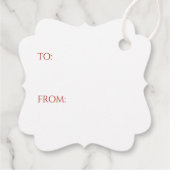 GINGERBREAD Fancy Vierkante Gift Labels (Achterkant)