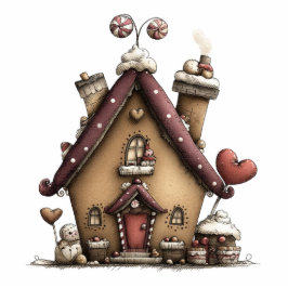 Gingerbread Fantasy Cottage Staand Fotobeeldje