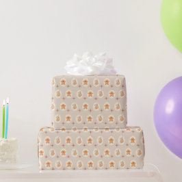 Gingerbread Feestelijke Patroon Kerstvakantie Cadeaupapier